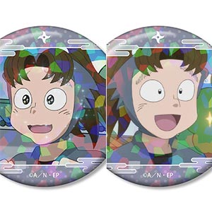 忍たま乱太郎 小松田秀作 場面写ホログラム缶バッジ2個セット