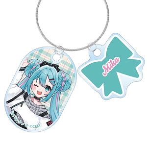 初音ミク 描き下ろし 初音ミク 私服ver. Art by クノオ 2連ワイヤーアクリルキーホルダー