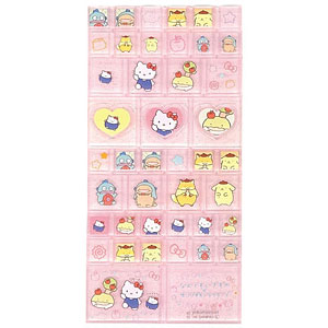 なんでもいきもの×サンリオキャラクターズ タイルシール (ピンク)