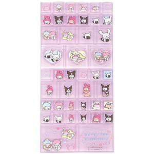 なんでもいきもの×サンリオキャラクターズ タイルシール (パープル)