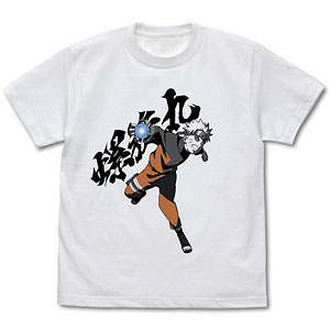 NARUTO-ナルト- 疾風伝 うずまきナルト 『螺旋丸』 Tシャツ/WHITE-M