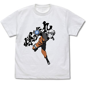 NARUTO-ナルト- 疾風伝 うずまきナルト 『螺旋丸』 Tシャツ/WHITE-XL