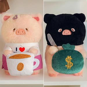 LuLu the Piggy - ルル・ザ・ピギー オフィスシリーズ マイワークプレイスパートナーズ モニターチャーム 6個入りBOX