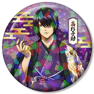 銀魂 描き下ろし 高杉晋助 片面花柄和装ver. ホログラム75mm缶バッジ