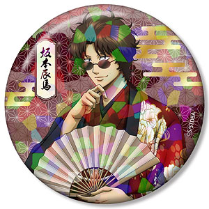 銀魂 描き下ろし 坂本辰馬 片面花柄和装ver. ホログラム75mm缶バッジ