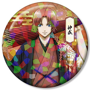 銀魂 描き下ろし 神威 片面花柄和装ver. ホログラム75mm缶バッジ