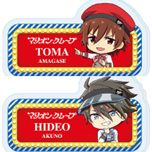おなまえプレートバッジ「アイドルマスター SideM」03/クレープ屋ver. ミニキャライラスト 6個入りBOX