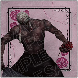 文字化化 マイクロファイバー 銀髪の男 Rose ver.[コンテンツシード