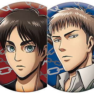 進撃の巨人 ホロ缶バッジセット エレン＆ジャン
