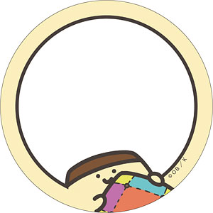 57mm缶デコカバー「お文具といっしょ」08/プリンさん ごろごろver.(描き下ろしイラスト)