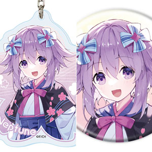 アクリルキーホルダー＆缶バッジセット「超次元ゲイム ネプテューヌ」01/ネプテューヌ(桜)(公式イラスト)