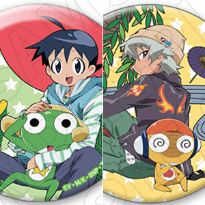 Character-themed toys: Keroro Gunso Hanafuda-patterned trading can badges (set of 5)