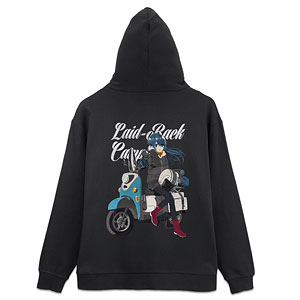 コスパ・デポ限定 『ゆるキャン△ SEASON3』 描き下ろし 志摩リン 刺繍ジップパーカー バイクでひといきVer./BLACK-L