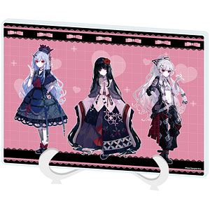 アクリルアートボード(A5サイズ)「東方Project」03/輝夜＆慧音＆妹紅 病みかわいいver.(描き起こしイラスト)