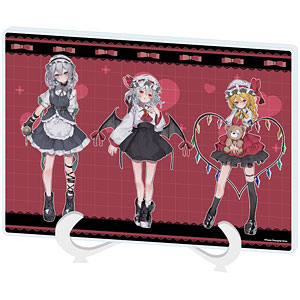 アクリルアートボード(A5サイズ)「東方Project」05/レミリア＆フラン＆咲夜 病みかわいいver.(描き起こしイラスト)