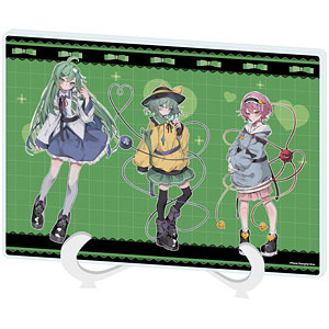 アクリルアートボード(A5サイズ)「東方Project」06/さとり＆こいし＆早苗 病みかわいいver.(描き起こしイラスト)