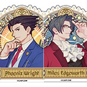 逆転裁判 ミュシャ風シリーズ トレーディングアクリルバッジ 7個入りBOX