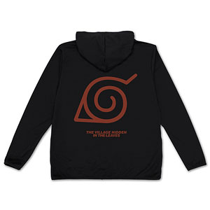 NARUTO-ナルト- 疾風伝 木ノ葉 薄手ドライパーカー/BLACK-M
