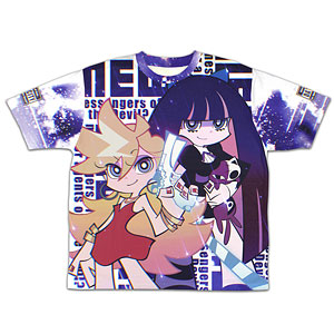 『New PANTY ＆ STOCKING with GARTERBELT』 パンティ＆ストッキング 両面フルグラフィックTシャツ/M