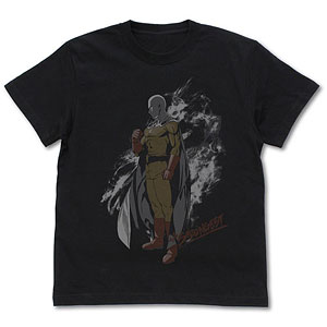 ワンパンマン サイタマ ビジュアル Tシャツ/BLACK-L