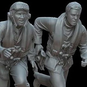 1/48 WW.II イギリス空軍パイロット バトル・オブ・ブリテン：スクランブル発進 (2体入)