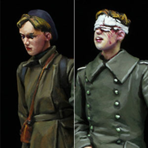 1/35 WWII ドイツ 「ヒーローとヒーラー」負傷兵と女性看護師 1945年(2体入)