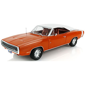 1/18 Artisan Collection - 1970 Charger R/T SE - EK2 Go Mango with White Vinyl Top ＆ Bee Stripe
