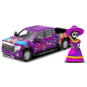 1/64 2023 GMC Sierra 3500 HD - Dia de los Muertos with La Catrina Figurine