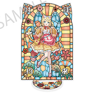初音ミク×招き猫×真夏の熊谷」ステンドグラス風素材加工アクリル