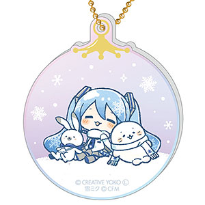 しろたん×雪ミク オーロラアクリルキーホルダー 等身ver.[キャラバン