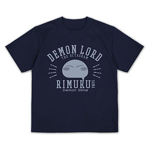 転生したらスライムだった件 リムル様カレッジ プレーティングTシャツ/NAVY-M