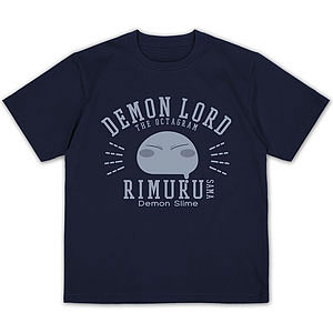 転生したらスライムだった件 リムル様カレッジ プレーティングTシャツ/NAVY-XL
