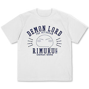 転生したらスライムだった件 リムル様カレッジ プレーティングTシャツ/WHITE-L
