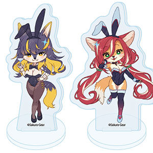 アクリルぷちスタンド「Bunnimals -バニーガール・アニマルズ-」01/レトロアートイラスト 5個入りBOX