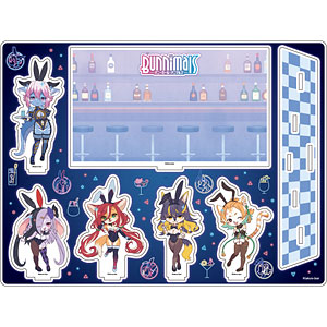 アクリルジオラマ「Bunnimals -バニーガール・アニマルズ-」01/集合デザイン(レトロアートイラスト)