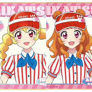 アイカツ！ 10th STORY ～未来へのSTARWAY～ 描き下ろし レトロストライプver. トレーディングミニ色紙 10個入りBOX