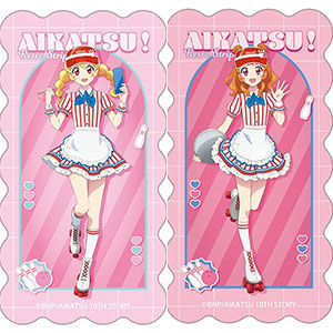 アイカツ！ 10th STORY～未来へのSTARWAY～ 描き下ろし レトロストライプver トレーディングダイカットステッカー BOX