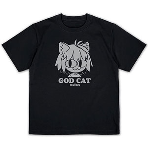 月姫 -A piece of blue glass moon- GOD CAT ネコアルク プレーティングTシャツ/BLACK-M