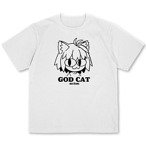 月姫 -A piece of blue glass moon- GOD CAT ネコアルク プレーティングTシャツ/WHITE-S