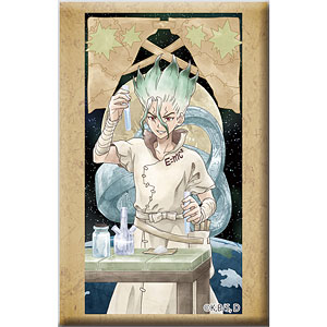 Dr.STONE スタンド付きスクエア缶バッジ 獅子王司[東宝]《10月予約》