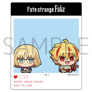 Fate/strange Fake SNS投稿風クリアカード(セイバー陣営)
