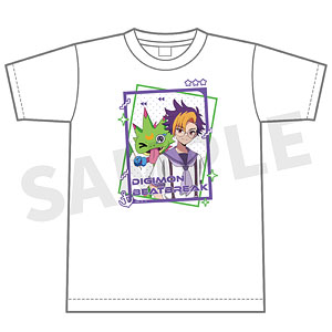 DIGIMON BEATBREAK Tシャツ トモロウ＆ゲッコーモン(マリンルックver) M