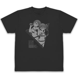 Re：ゼロから始める異世界生活 ラム＆レム ドライTシャツ エクササイズVer./BLACK-XL