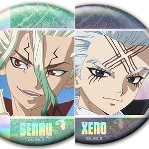 Dr.STONE ホログラム缶バッジ4個セット 千空＆龍水＆ゲン＆ゼノ[アズ