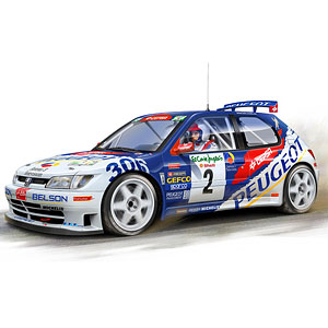 1/24 プジョー306 MAXI EVO2 1998 ラリー・エル・コルテ・イングレス ウィナー プラモデル