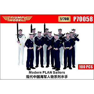 本物現品　現用中国海軍制服徽章類　3点セット 1/700 現用中国海軍 将校 (50体入)[トライアンフモデル]《在庫切れ》