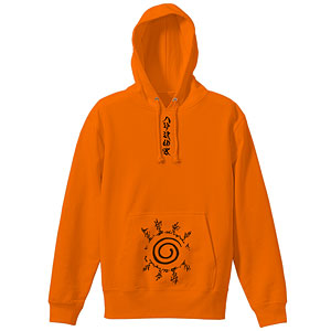 NARUTO-ナルト- 疾風伝 八卦の封印式 プルオーバーパーカー/ORANGE-XL